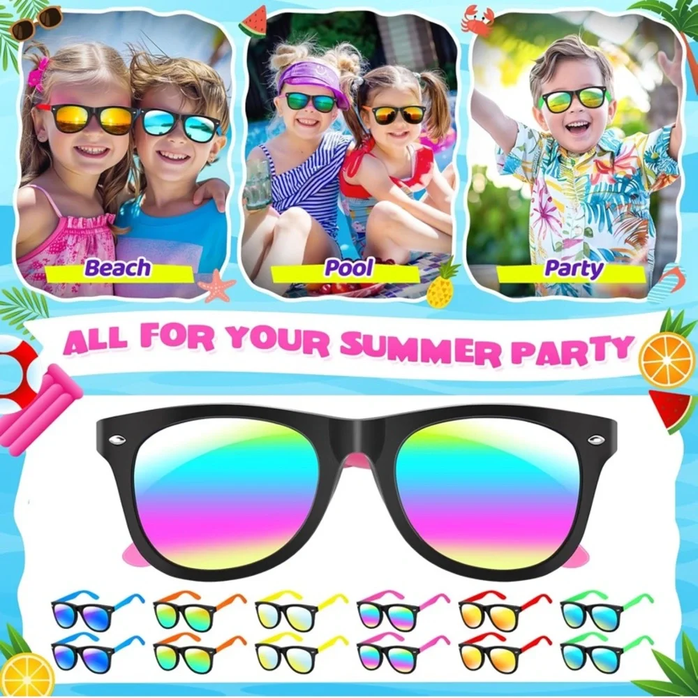 Kids Neon Sunglasses UV400 Protection Party Favors 9 Pack